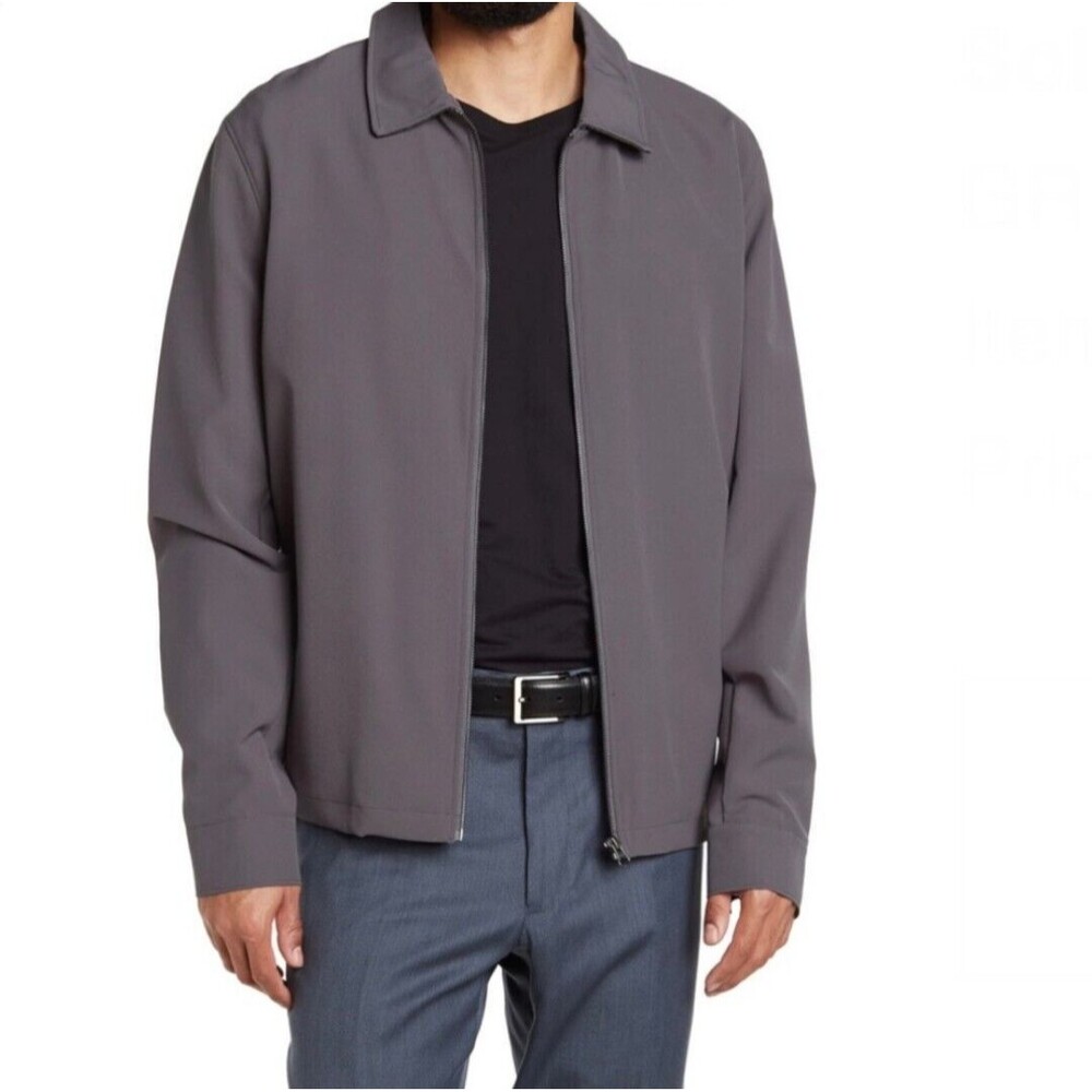 New Ben‎ Sherman Full Zip Gray Nylon Blend Lined Track Jacket Zip Men Small NWT